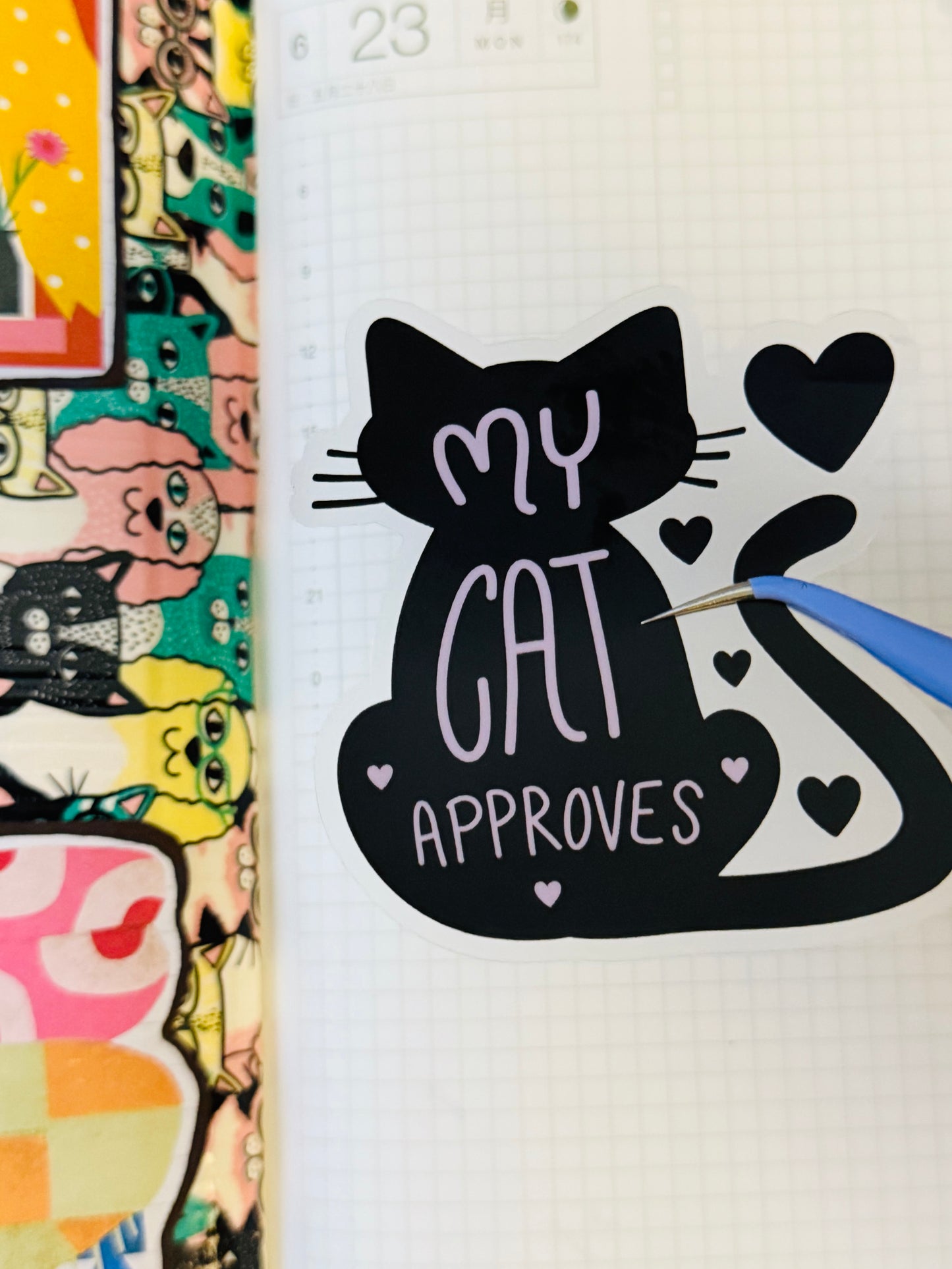 My Cat Approves Clear Sticker