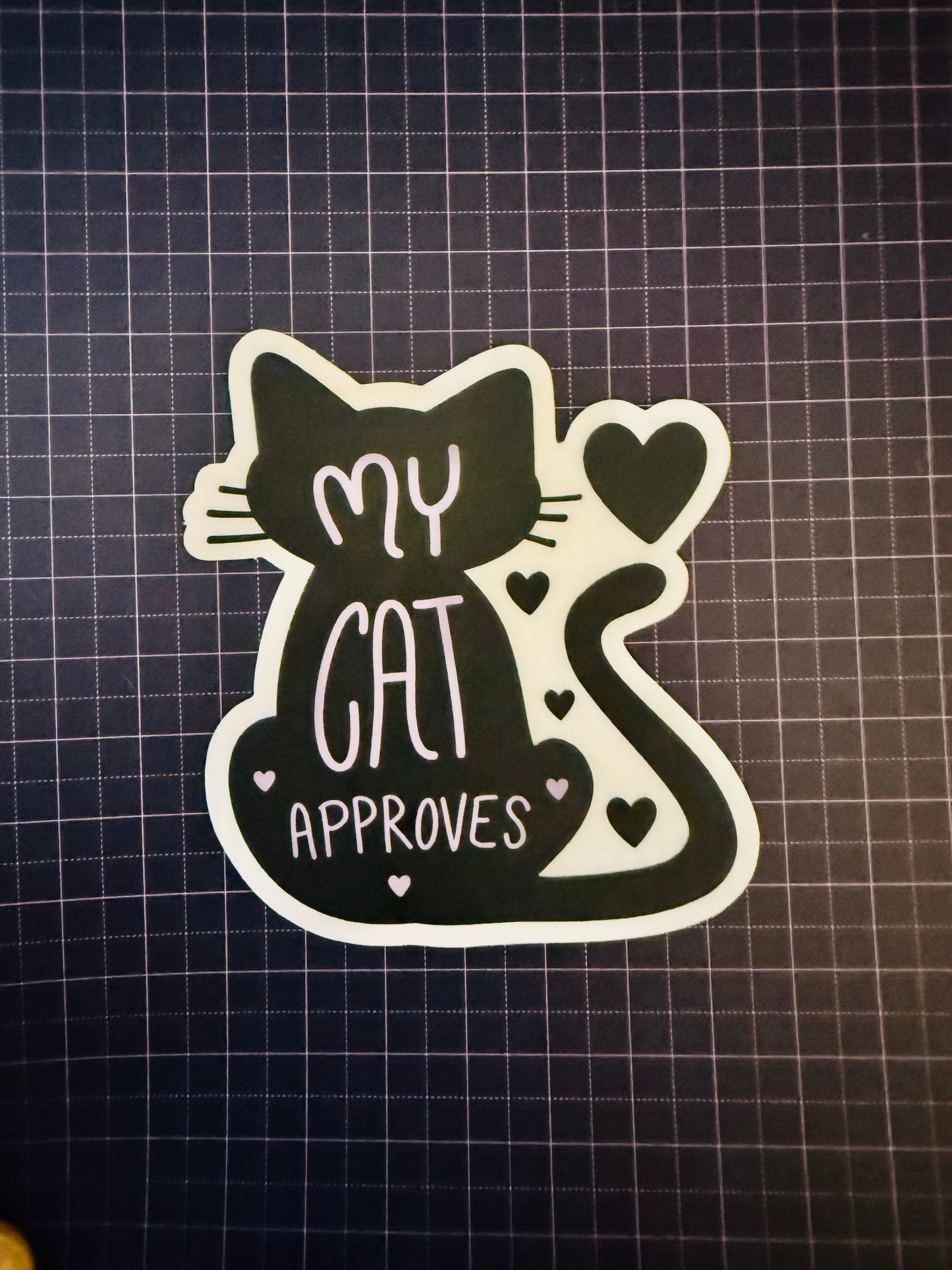 My Cat Approves Clear Sticker
