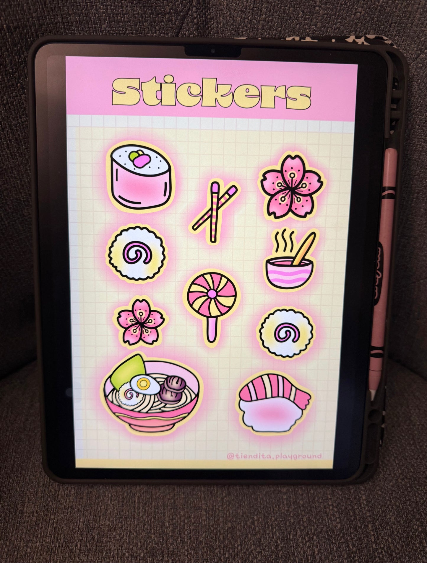 Kawaii Sushi Printable Sticker Sheet π£β¨