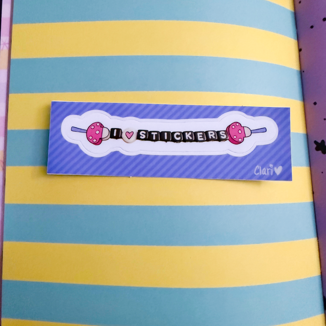 I Love Stickers Bracelet Kiss-Cut Sticker