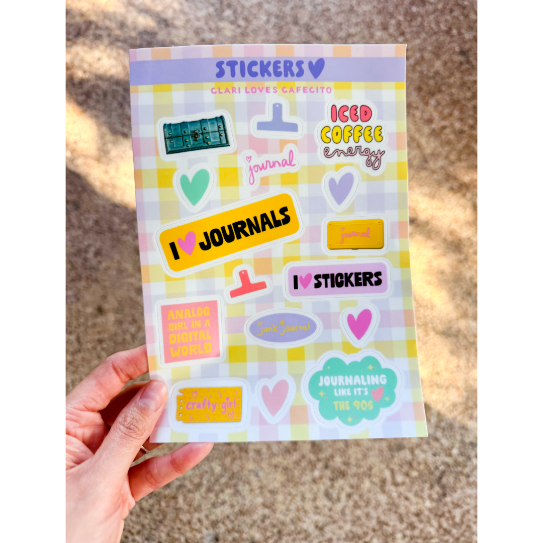 Journaling Vibes (A5 Sticker Sheet)
