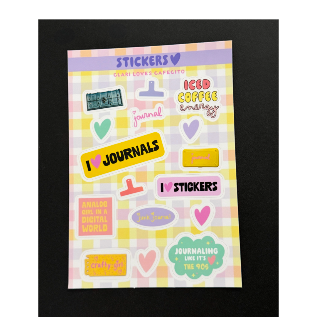 Journaling Vibes (A5 Sticker Sheet)