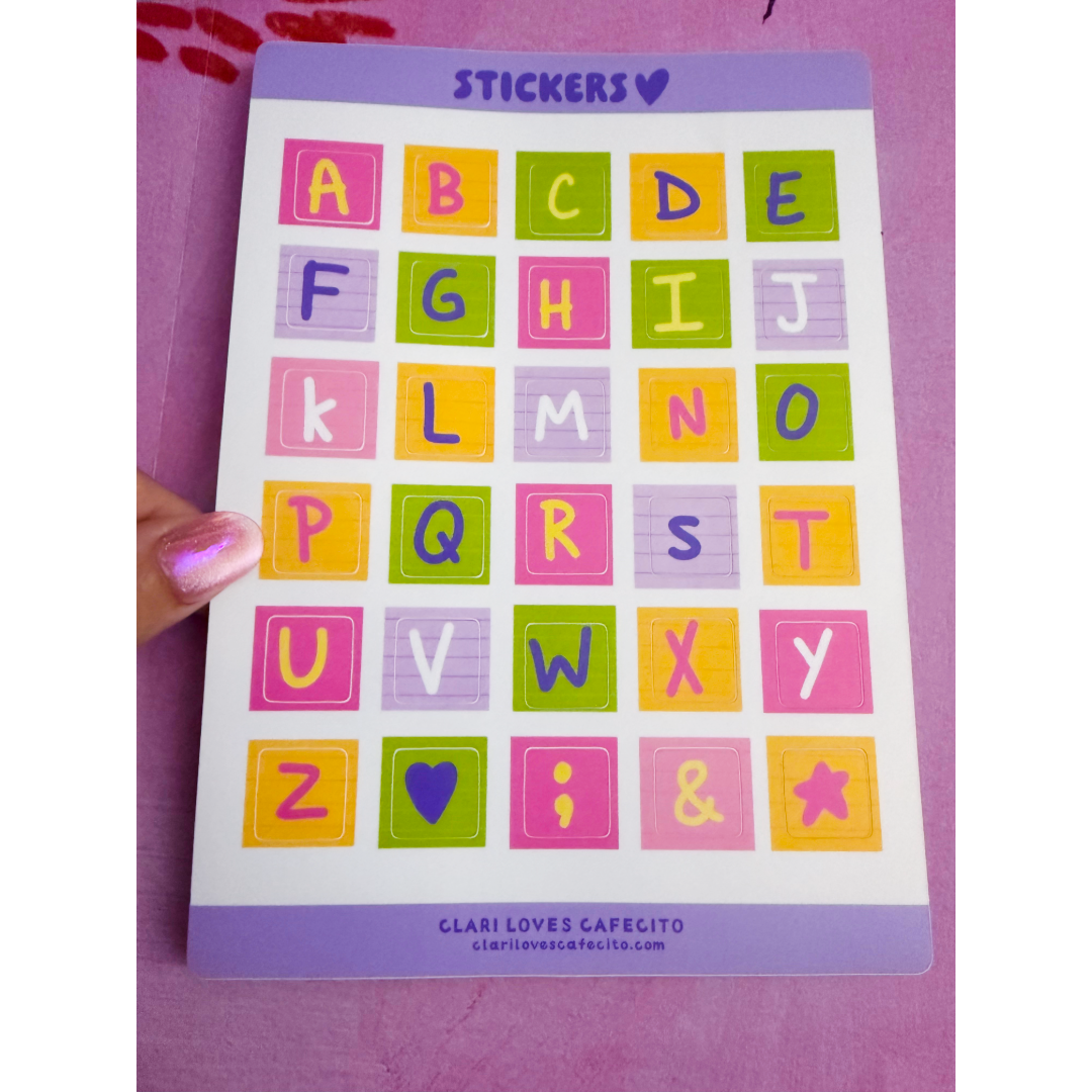 Journaling Letters (2-Pack Sticker Sheets) PRE ORDER