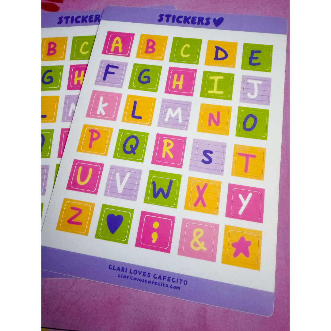 Journaling Letters (2-Pack Sticker Sheets) PRE ORDER