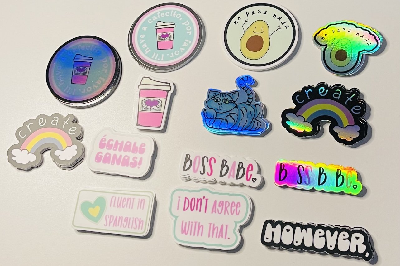 Fluent in Spanglish Clear Sticker