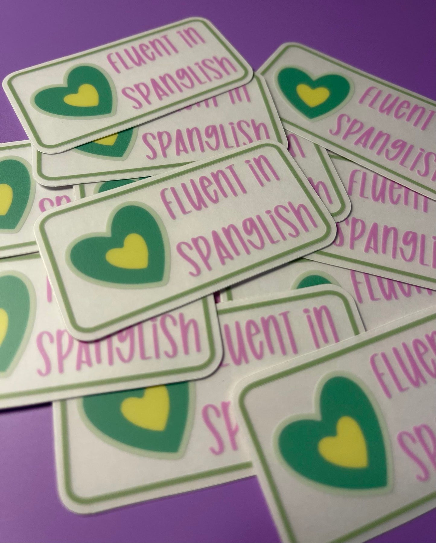 Fluent in Spanglish Clear Sticker