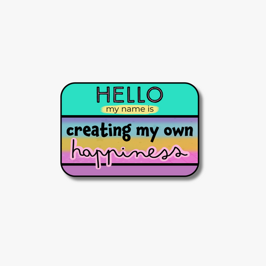 Hello My Name Is Clear Sticker