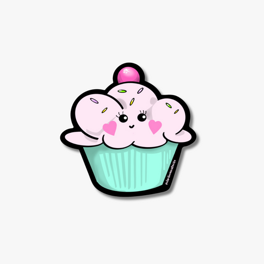 Happy Cupcake Sticker