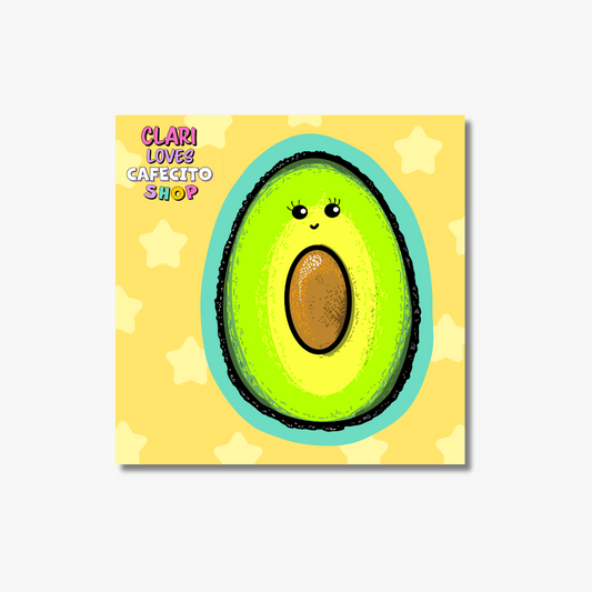 Shine Bright Avocado Kiss-Cut Sticker