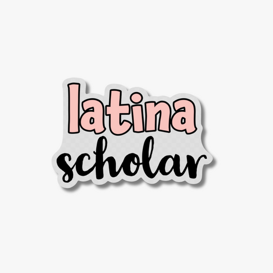 Latina Scholar Clear Sticker