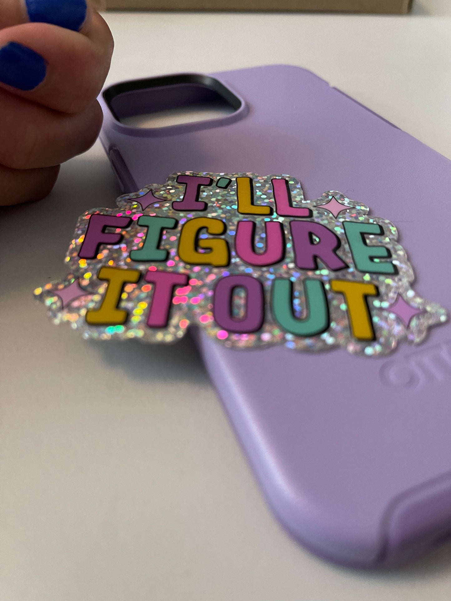 I'll Figure It Out Glitter Sticker