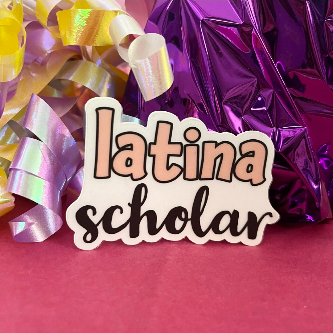 Latina Scholar Clear Sticker