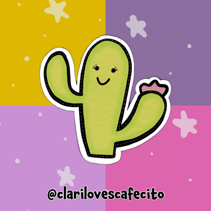 Happy Cactus Magnet