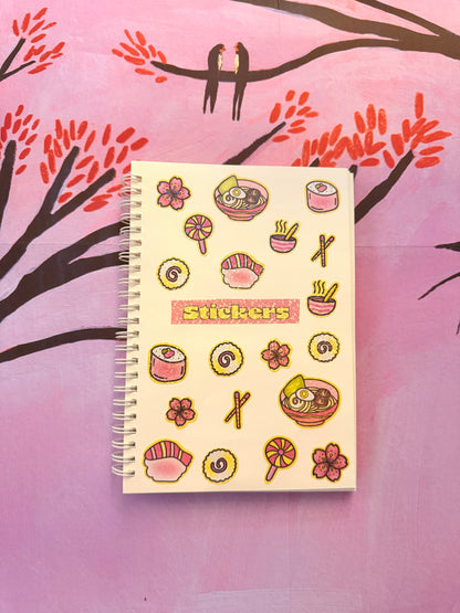 Kawaii Sushi Printable Sticker Sheet 🍣✨