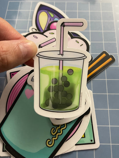 Matcha Latte Clear Sticker