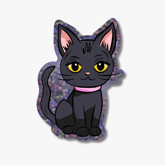 Kitty Meow Glitter Sticker