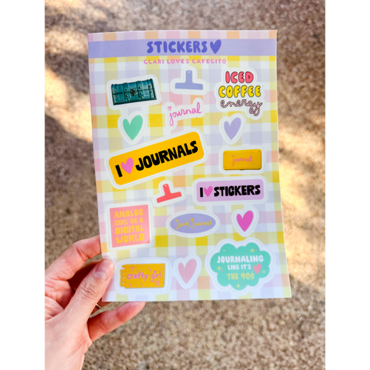 Journaling Vibes (A5 Sticker Sheet)