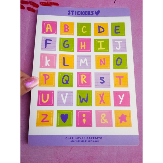 Journaling Letters (2-Pack Sticker Sheets) PRE ORDER