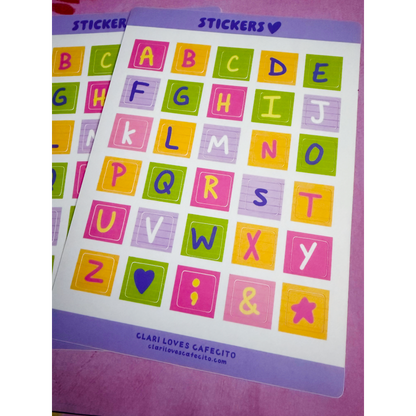 Journaling Letters (2-Pack Sticker Sheets) PRE ORDER