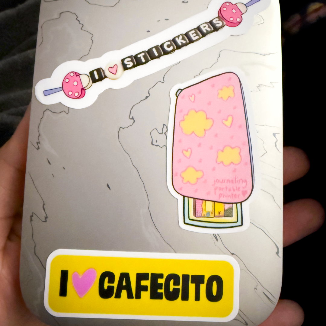 I 🩷 Cafecito Kiss-Cut Sticker