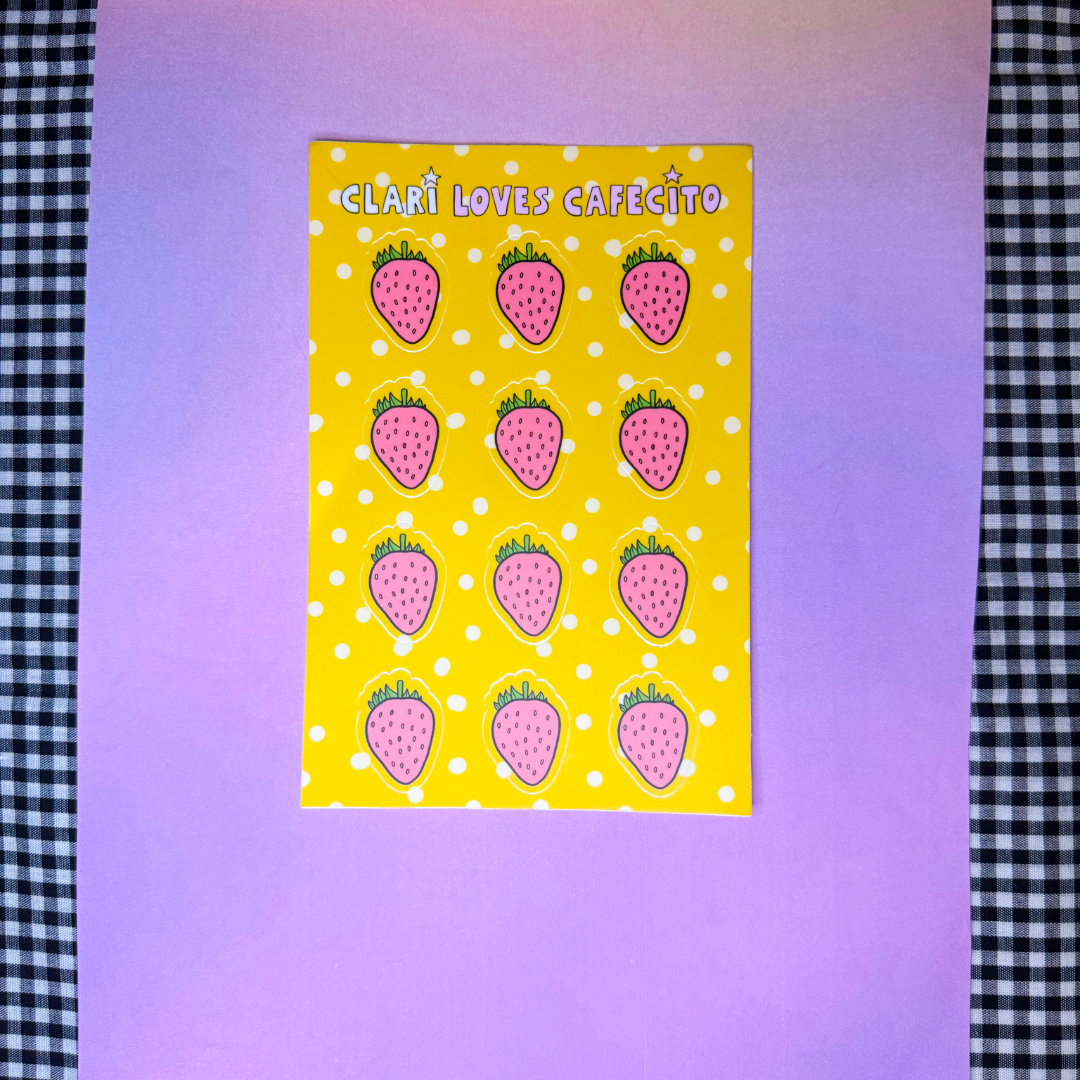 Strawberries Sticker Sheet