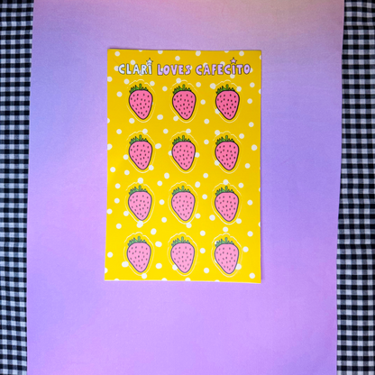 Strawberries Sticker Sheet