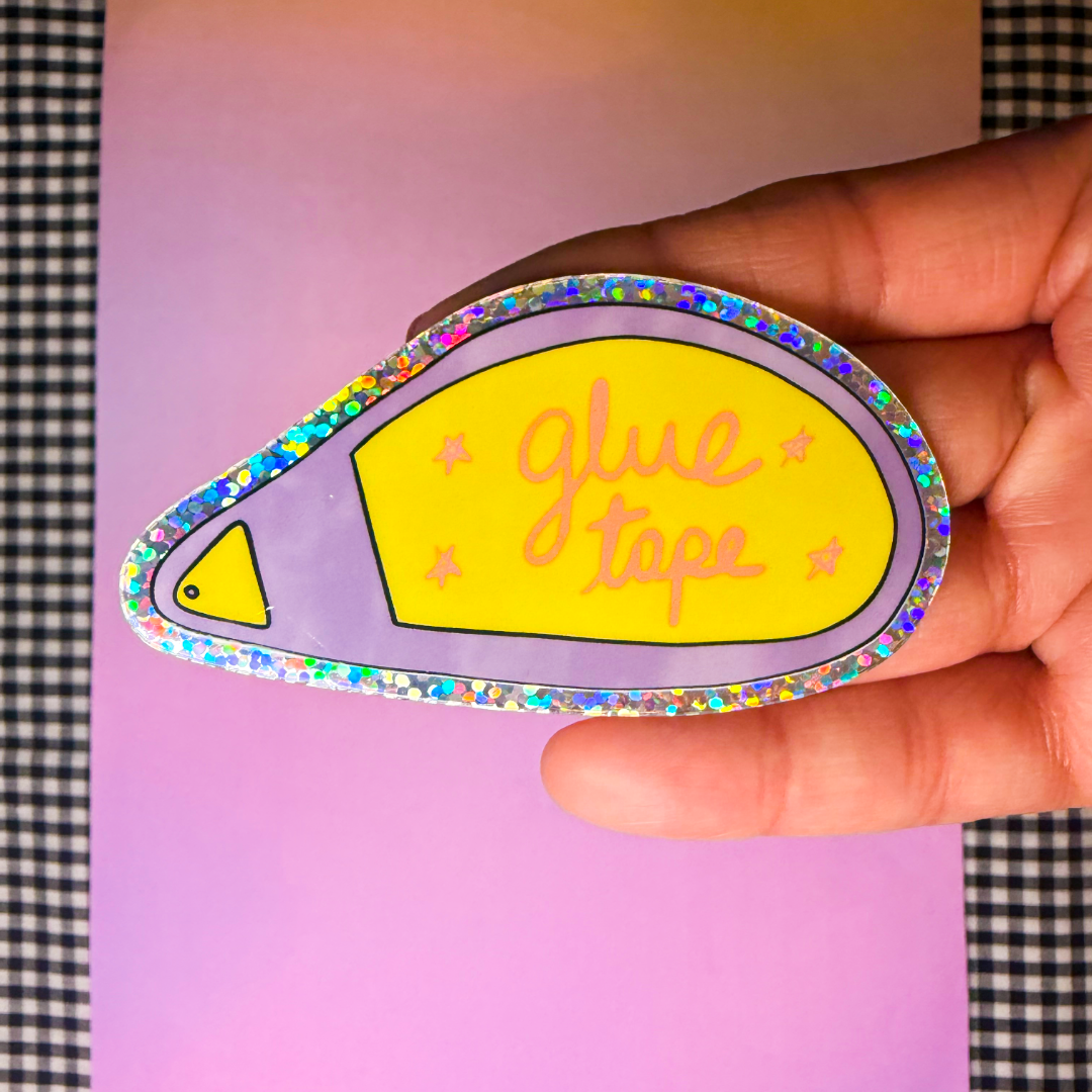 Glue Tape Glitter Sticker
