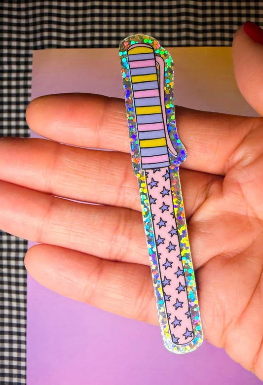 Pretty Pen Glitter Sticker