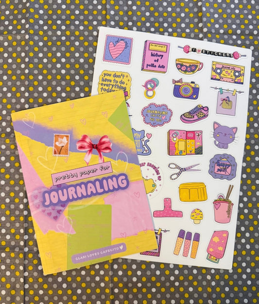 A4 Sticker Sheet & Pretty Paper Bundle