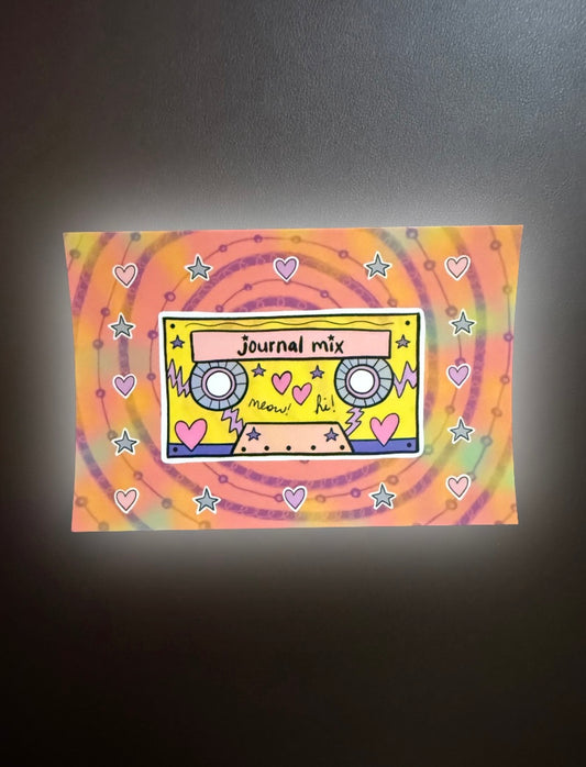 Journal Mix Cassette Art Print