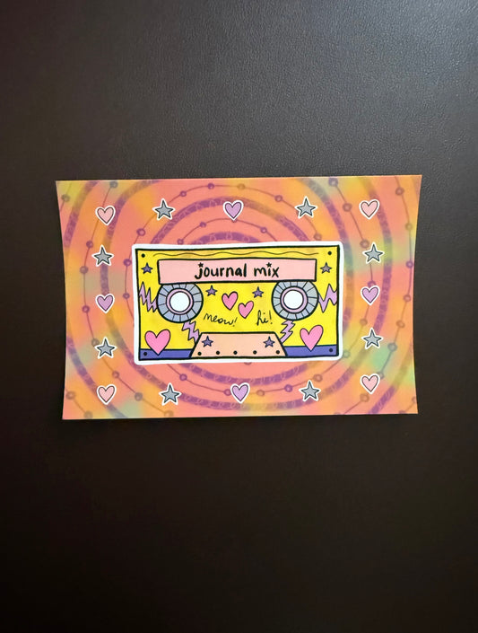 Journal Mix Cassette Art Print