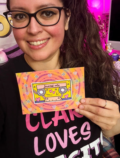 Journal Mix Cassette Art Print