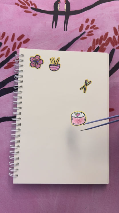 Kawaii Sushi Printable Sticker Sheet 🍣✨
