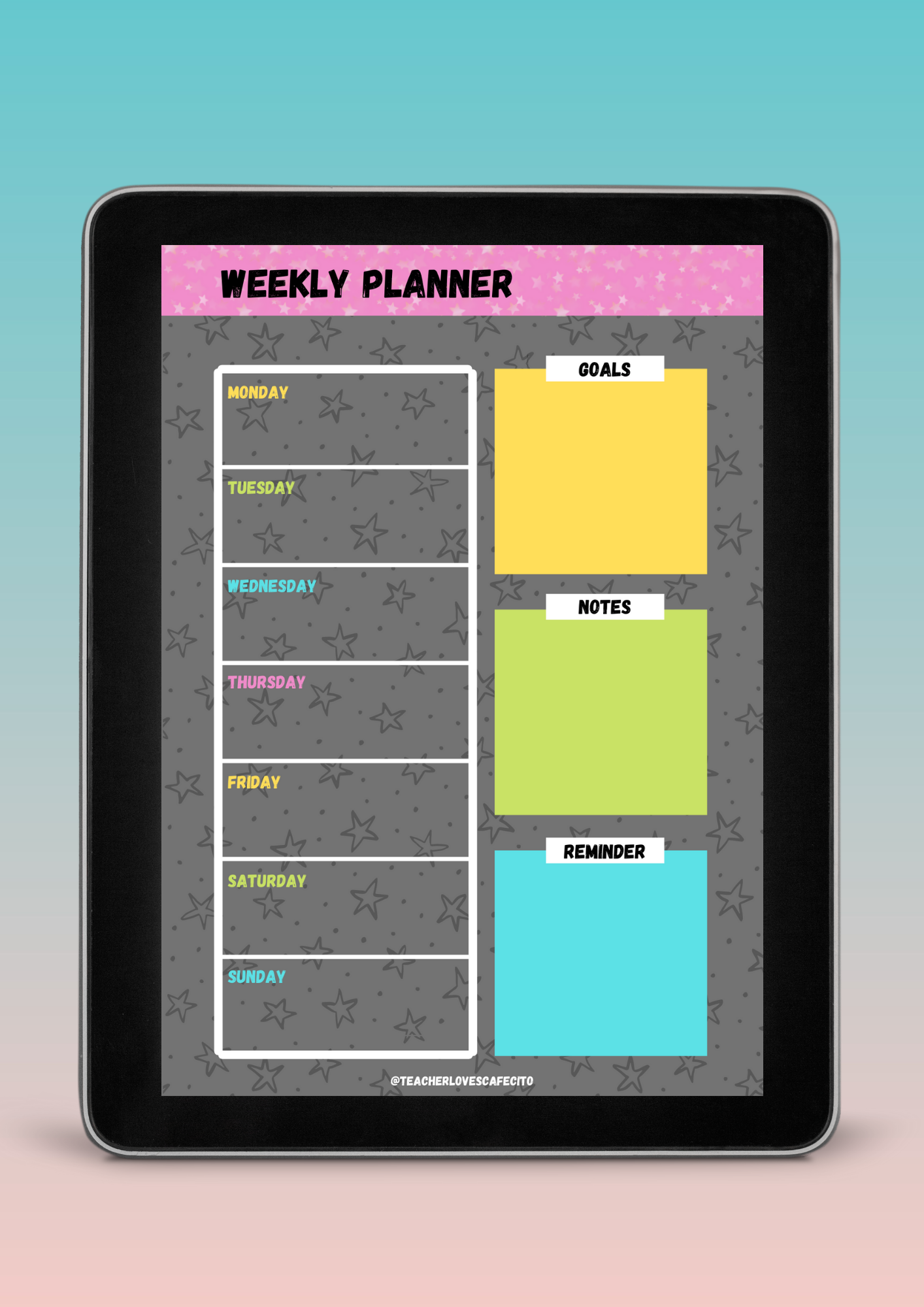 *DIGITAL* Weekly Planner Notepad (Instant Download)