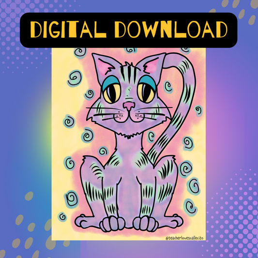 *DIGITAL* When A Cat Loves You Coloring Page (Instant Download + Printable)