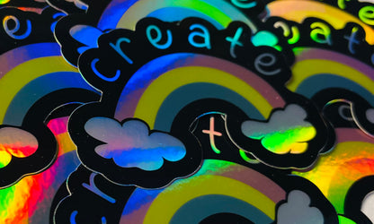 Create Rainbow Dreams Holographic Sticker