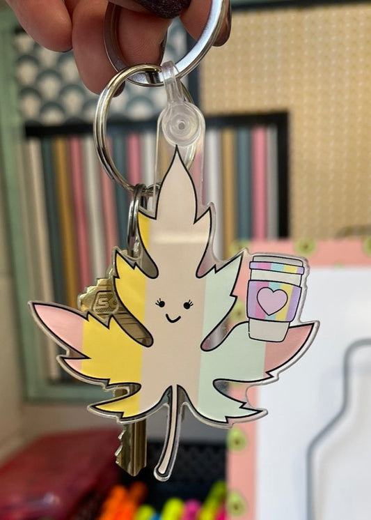 Cafecito Leaf Keychain