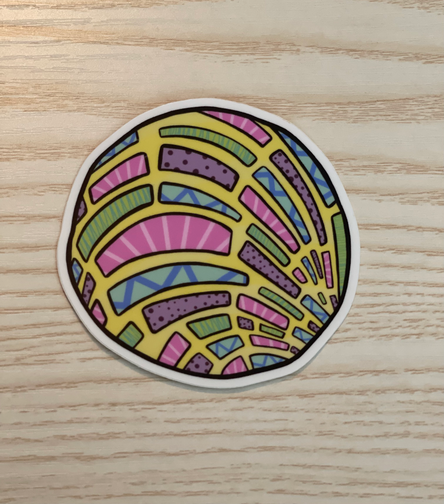 Festive 90s Concha Sticker