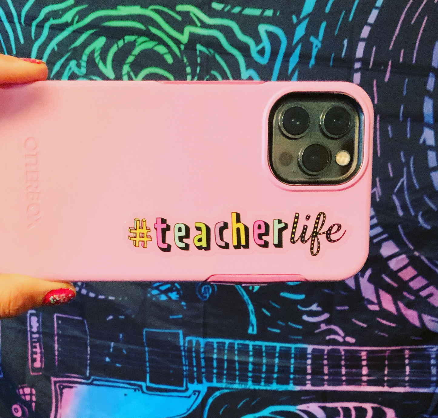 Hashtag Teacher Life Clear Sticker