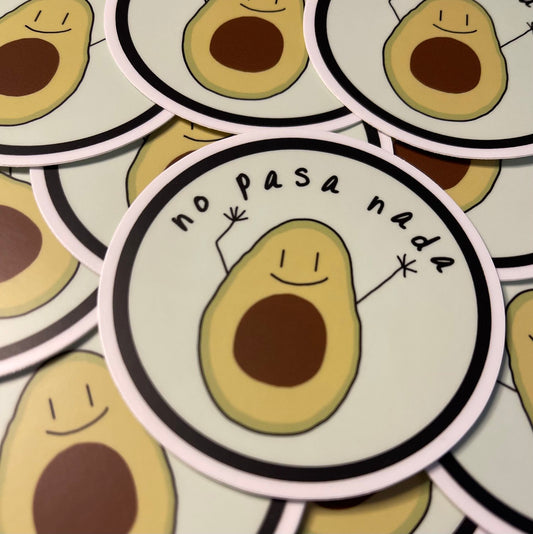 No Pasa Nada Avocado Sticker